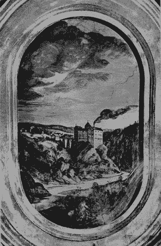 Ansicht der Burg Dießenstein um 1590 von Hans Donauer